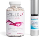 AgelessLX Supplement Capsule pour femmes avec HMB Hydrasilk Eye Cream Bundle
