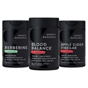 Sports Research Blood Control Pack - Supplément de fer pour bilan sanguin - 36 MG Fer + Folate et vitamine C pour l'absorption + Berberine 500 mg + vinaigre de cidre de pomme avec poivre Cayenne