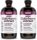 Norm's Farms Pure Elderberry Extract 2PK - Hergestellt aus Only Elderberries in USA - Immune, Antioxidante Unterstützung, kein hinzugefügter Zucker, Additive, Vegan, Glutenfrei, Non-GMO, Tinkture Alkohol Free - 8 Oz
