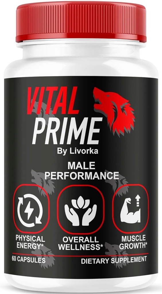 LIVORKA Vital Prime, Advanced Formula for Mens Male Performance, Supplement Support Kapseln - 1 Monat Versorgung