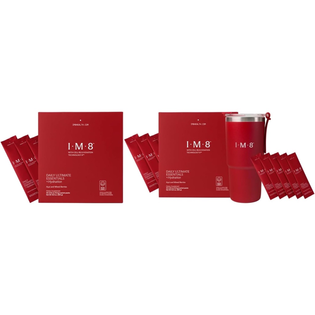 IM8 Daily Ultimate Essentials All-in-One Multivitamin Supplement (Travel Starter Kit + 30 Travel Packs)