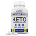 Keto Thrive Keto ACV Pillen 1275MG Keto Unterstützung Mischung Kapsel Alternative zu Keto ACV Gummis Formuliert mit Apfel Apfelessig Extra Virgin Olivenöl Pulver Grüner Tee Blatt 60 Kapseln