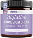 Lotion de magnésium – Crème de magnésium nocturne – Appliquer sur les jambes, les bras ou la poitrine - Chlorure de magnésium topique – États-Unis Made and Safe for Kids (Lavande)
