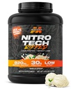 Muscletech Whey Protein Powder (Vanilla Cream, 4LB) - Nitro-Tech Ripped Whey Protein Isolate & Peptides Smoothie Mix pour Lean Muscle & Fast Recovery - 30g de Whey Protein pour les femmes et les hommes
