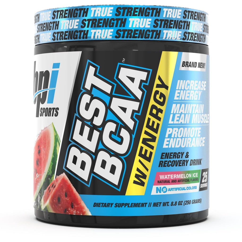 BPI Sports Best BCAA Powder - Muskel-Recovery-Unterstützung - Verzweigte Kette Aminosäuren | Bausteine von Protein und Muskel - Post Workout Erholung - Hydration - Wassermelone Eis