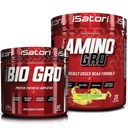 Amplificateur de synthèse de protéines bio-GRO d'iSatori - non aromatisé (60 portions) et iSatori Amino-GRO BCAA Poudre - Cimonade givrée (30 portions)