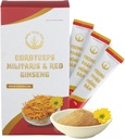 Dong Thao NAM - Bio Red Ginseng und Cordyceps Pulver, 6 in 1 Kräuterextrakt, erhöht Alertness, erhöht Energie und reduziert Fett, Koffeinfrei, Packung von 10