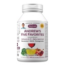ANDREW LESSMAN Andrew's Five Favorites 240 Capsules - Fournit 200mg chacune de Coenzyme Q-10, Resvératrol, EGCG, grenade et acide alpha lipoïque, puissant anti-oxydant, aucun additif