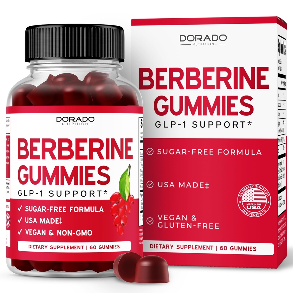 Berberine Gummies mit Ceylon Cinnamon (1.200mg) Premium Sugar-Free Berberine Ceylon Cinnamon Ergänzung für Erwachsene - Third-Party getestet, Non-GMO & Made in USA - 60 Count Chewable Gummies