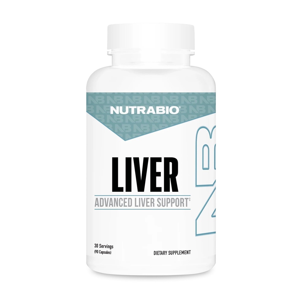 NutraBio Leberergänzung - Fortgeschrittene Leberunterstützung mit Antioxidantien, Mariendistel Leberentgiftung, Glutathion, Tudca - fördert Leberreinigung Entgiftung und Reparatur - 90 Kapseln