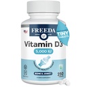 FREADA Vitamine D3-5000 UI - Comprimés de supplément de casher à haute puissance pure - Santé des os et des muscles, Absorption de calcium, Soutien immunitaire pour les hommes et les femmes* - 250 Nombre