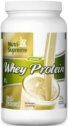 Nutri-Supreme Research Whey Protein Powder Rich Natural Flavor Dairy Cholov Yisroel - 2 LB