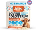 Supplément de colostrum Bovine Colostrum pour les humains 100% Herbe pure Fed, Supergut Santé & Immmune Support, 50% IgG, Non aromatisé, Calostro Bovino para Adultos Organico 60 portions Poudre