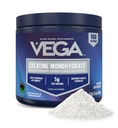 Vega Micronized Creatine Poudre monohydratée, non aromatisée – 5g Creatine Vegan pure pour hommes et femmes, force, performance et croissance musculaire, 100 portions (17,6 oz)