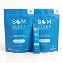 Som Sleep, Calm Sleep Nighttime Powder Drink Mix, Melatonin 3mg, Magnesium, Vitamin B6, L-Theanine & GABA – Vegan, Zero Sugar – Berry, 20-Pack
