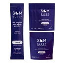 Calm Sleep Aid Drink Mix Powder, Som Sleep, Melatonin 3mg, Magnesium, Vitamin B6, L-Theanine & GABA – Vegan, Zero Sugar, Keto Friendly – Cherry, 60-Pack