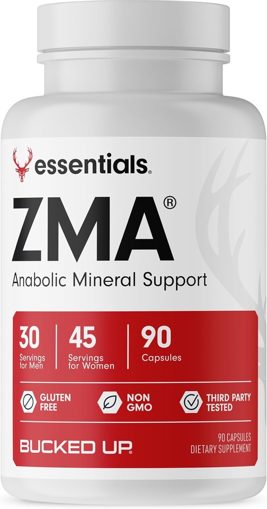 Capsules ZMA enroulées, support minéral anabolique - Essentiels enroulés (30-45 portions, 90 capsules)