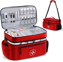 BAGSFY Reisemedizin Tasche Organizer, Medizinische Tasche Leer, Pill Bottle Organizer für zu Hause, große medizinische Aufbewahrung, Reise Tragetasche Erste Hilfe Kit Taschen Leer, Notfall Kit.