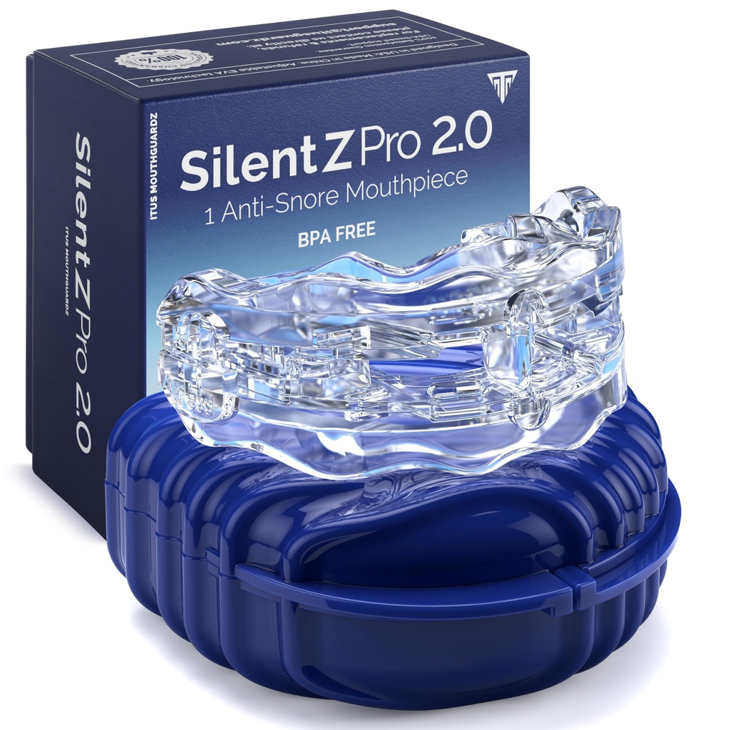 Itus Mouthguardz: SilentZPro 2.0 - USA Designed & FDA-Cleared Anti-Schnarch-Mundstück - Vollständig einstellbarer Anti-Schnarch-Mundschutz - Professionelles patentiertes Anti-Schnarch-Gerät, Medium
