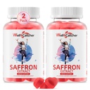 Gommies de safran pour adultes Enfants - Supplément d'extrait de safran biologique pour hommes Femmes Sans sucre pour l'équilibre d'humeur Soutien Meilleur métabolisme du sommeil avec des vitamines Non OGM Fraise Aromatisée 60 jours Approvisionnement