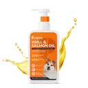 PUAINTA Krill & Lachs Fischöl für Hunde– Omega-3 (EPA DHA) Flüssiges Fischöl, Wildes isländisches Lachsöl für Haut & Mantel, Itch Support (8 Fl Oz (Paket von 1))