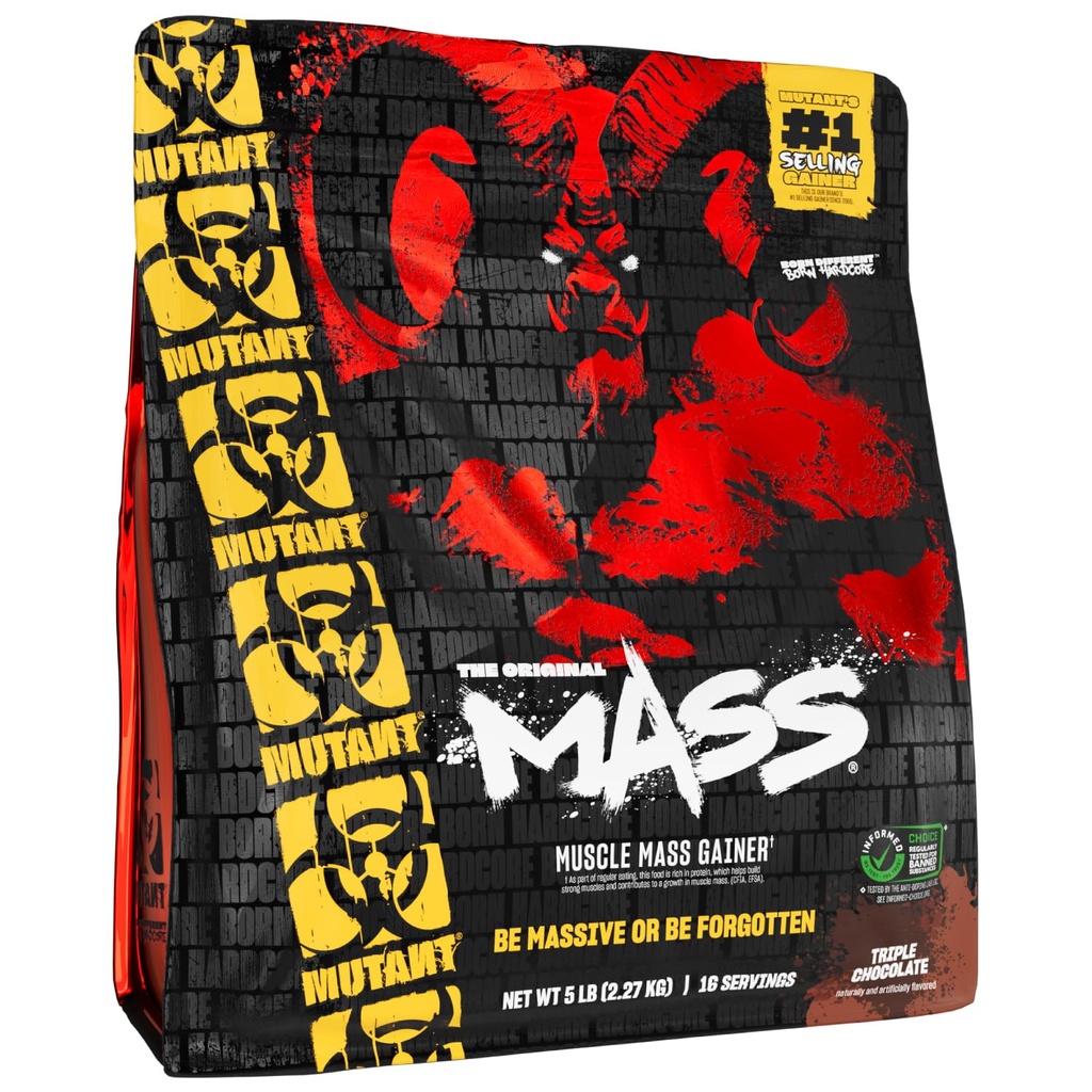 Mutant Maß | Weight Maß Gainer Protein Powder - hohes Calorie Proteinpulver für Massengewinn - Triple Chocolate - 5 Pfund