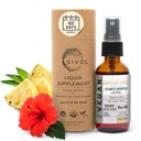 Tri Magnesium Complex - Magnesium Biglycinat, Citrat & Taurate Flüssigkeitsspray 300mg w/Raw Vitamin C zur Förderung der Serenität, Körperdekompression - Hibiscus & Ananas Flavor 60ml (2oz)