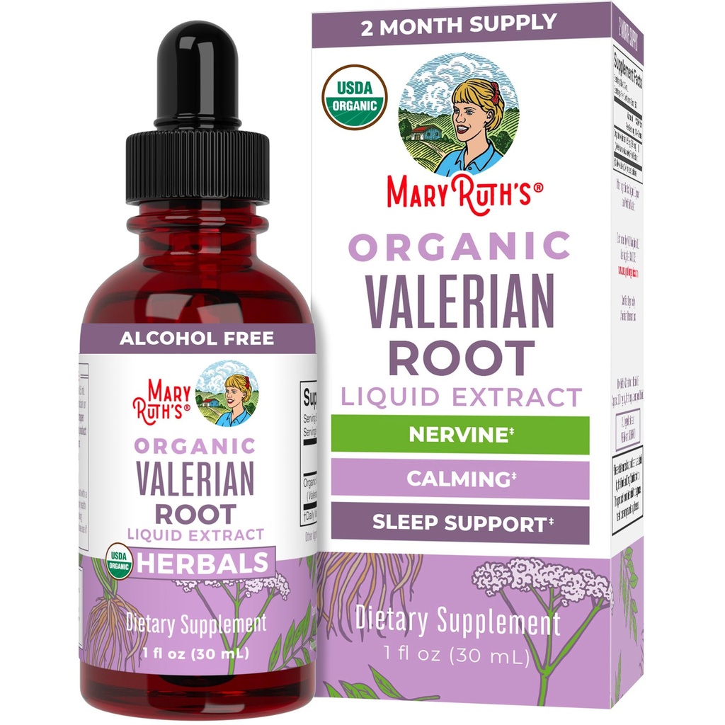 MaryRuth Organics Valerian Root Liquid Drops | 2 Monate Versorgung | Zucker kostenlos | USDA Organic Valerian Root Drops | Unterstützung Schlaf | Kalorien und Stress Relief | Vegan | Non-GMO | Gluten Free | 60 Servicings