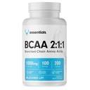 Bucked Up BCAA 2:1:1 Kapseln | Verzweigte Kette Aminosäuren Ergänzung | 1000mg pro Servieren | Glutenfrei, Non GMO, Dritte getestet | BCAA Ergänzung 100 Servietten (200 Kapseln)