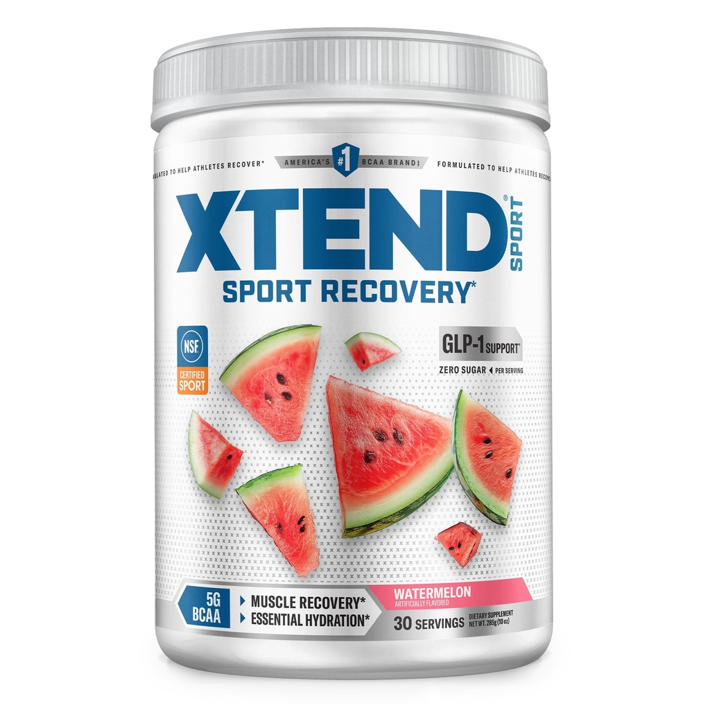 Xtend Sport BCAA Pastèque en poudre - Poudre d'électrolyte pour la récupération et l'hydratation avec les acides aminés - 30 portions