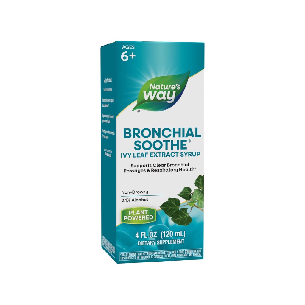 Nature's Way Bronchial Soothe Ivy Blatt Extrakt Syrup, unterstützt Atmungsgesundheit*, unterstützt klare Bronchialpassagen*, Non-Drowsy, 4 Fl Oz (Packaging May Vary)