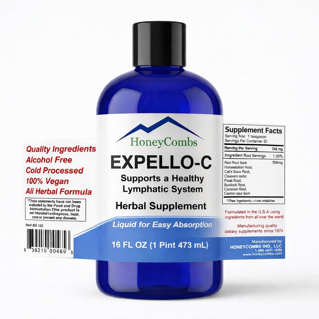 Expello-C - Ultimate Cellular Detox – Cleanse and Detox – Echinacea, Goldenseal & Red Clover Supplement – Alkoholfreie flüssige Leberreinigung, Nierenreiniger und System Booster, 16 Fl Oz.