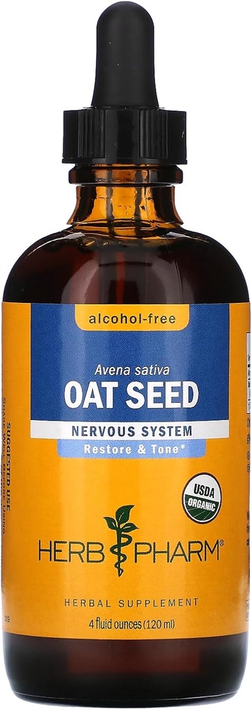 Glycérite certifiée sans alcool biologique Herb Pharm pour le soutien du système nerveux - 4 Once