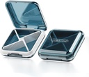DUBSTAR Daily Pill Organizer,4 Komponenten Portable Travel Small Pill Case, Pille Box für Geldbeutel, um Vitamine zu halten, Leberöl, Ergänzungen und Medikamente (Blau)