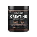 NatureBell Poudre monohydratée de créatine - 500g - Poudre micronisée - Fournit 5 000mg de créatine par portion - Soutien pré-entraînement ou post-entraînement* - Vegan & Keto Friendly - Non aromatisé