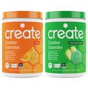 Kreatin Monohydrate Gummie - Citrus Rush Duo - Sour Apple & Orange - Creatine Gummies für Damen und Herren, NSF Zertifiziert, 3. Partei Getestet, Anti-Melting-Formel, 180 Count (2-Pack)