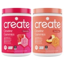 Kreatin Monohydrate Gummie - Beach Day Duo - Sour Peach & Watermelon - Creatine Gummies für Frauen & Männer, NSF Zertifiziert, 3rd Party Getestet, Anti-Melting Formel, 180 Count (2-Pack)