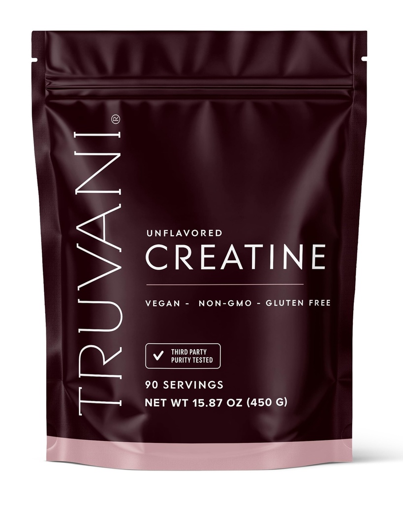 Truvani Creatine Monohydrate Pulver | 5g reine Kreatin Pro Servieren | Third Party Getestet | 90 Servierungen | Unterstützt Stärke und zelluläre Energie | Keine Füllstoffe | Frauen und Männer