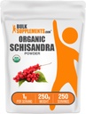 BulkSupplements.com Organic Schisandra Powder - Organic Schisandra Supplement, von Schisandra Berry - Glutenfrei - 1g pro Servierung, 250g (8.8 oz) (Pack von 1)