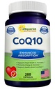 aSquared Nutrition CoQ10 (400mg Max Strength, 200 Kapseln) - Hohe Absorption Vegan Coenzym Q10 Pulver - Ubichinon Ergänzung Pillen, Extra Antioxidans CO Q-10 Enzym Vitamin Tabletten, Coq 10 400 mg