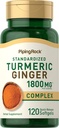 Piping Rock Kurkuma und Ingwer Supplement | 120 Softgel Kapseln | mit Black Pepper Extract | Herbal Extract Complex | Non-GMO, Glutenfrei