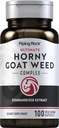 Piping Rock Horny Goat Weed für Männer | 100 Kapseln | Ultimate Complex Extract Supplement | Vegetarisch, Nicht-GVO, Glutenfrei