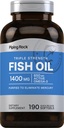 Piping Rock Fish Oil Omega 3 Supplement | 1400 mg | 190 Softgels | für Frauen und Männer | Triple Strength | mit EPA & DHA | Non-GMO & Glutenfrei