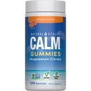 Natural Vitality Calm Magnesium Gummies | 330mg pro Portion | Orange Flavored Supplement | Glutenfrei & Vegan | 120 Count