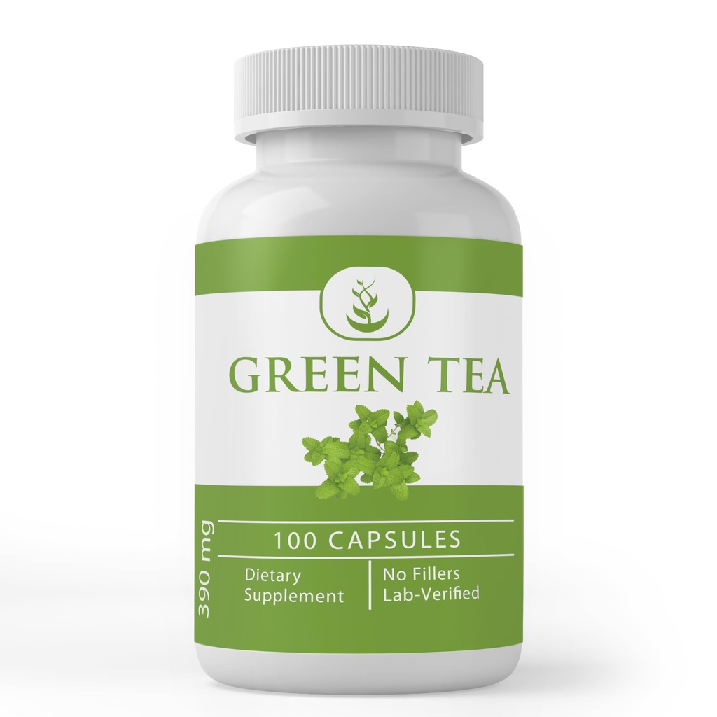 PURE ORIGINAL INGRÉDIENTS Extrait de thé vert, (100 Capsules) Toujours Pure, Pas d'additifs ou de remplissage, Verifié en laboratoire