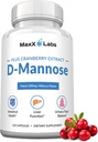 D Mannose Kapseln - Fast Acting 1400 MG Extra Strength DMannose Kapsel für Blasen Gesundheit mit Potent Cranberry Extract & Hibiscus Flower unterstützt UTI Relief Supplement - 120 Ct