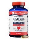 AmerOmega Triglycerid Omega-3 Fish Oil for Heart Health Support - Wild-Caught Alaskan Walleye Pollock - American-Sourced, American-Made - Non-GMO, Gluten-Free & Dairy-Free - 120 Softgels