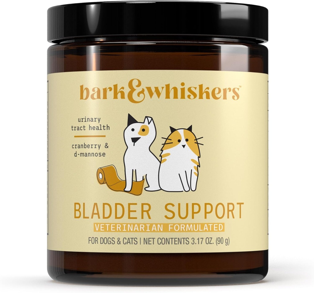 Bark & Whiskers Bladder Support, 3.17 Oz. (90 g), 90 Scoops, unterstützt Urinary Tract Health, mit Cranbery & D-Mannose, Vet Formuliert, Non-GMO, Dr. Mercola