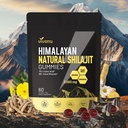 Himalayan* Shilajit Gummies avec Ashwagandha & Gokshura (85+) Trace Minerals & Fulvic Acid (100% Pure & Natural)