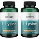 Swanson Free Form L-Lysine - Natürliche Ergänzung Förderung Stress Support & Nervous System Gesundheit - Kann Entspannung fördern 500 Milligramme 100 Kapseln (2 Packung)